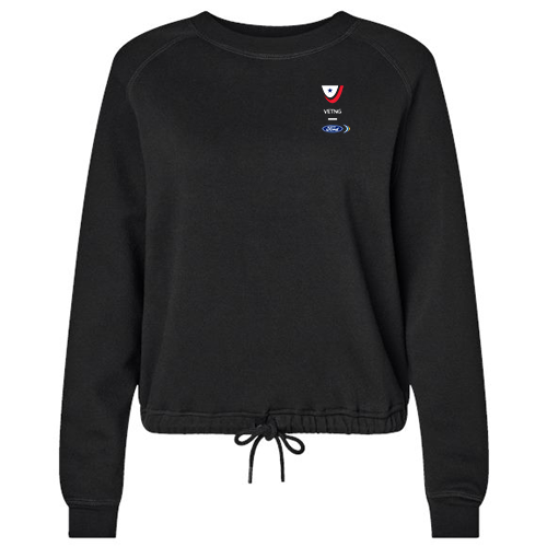 VETNG LAT Women's Relaxed 3-End Boxy Fleece Crewneck