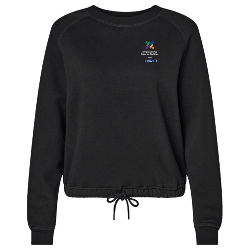 FEDA LAT Women's Relaxed 3-End Boxy Fleece Crewneck