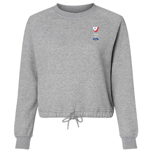 VETNG LAT Women's Relaxed 3-End Boxy Fleece Crewneck